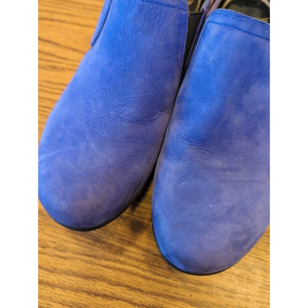 Dansko Lynn Casual Slip on Shoes EUR 38 Womens Size 7.5-8 Blue Nubuck Leather